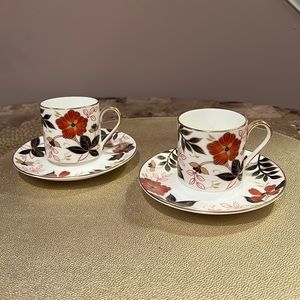 Narumi Bone China Set/2 Demitasse Cup/Saucer Sets
